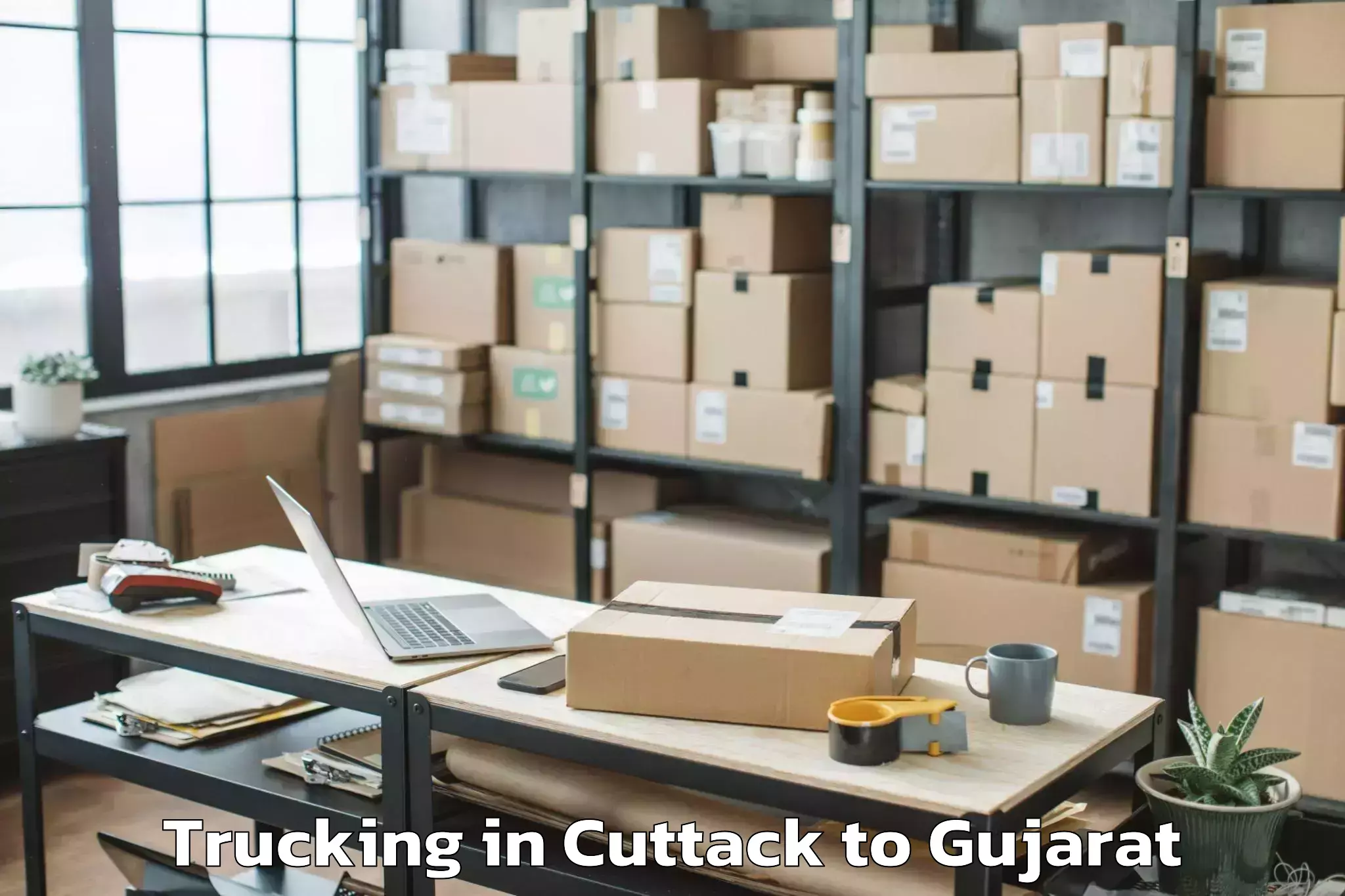 Cuttack to Delvada Trucking Booking